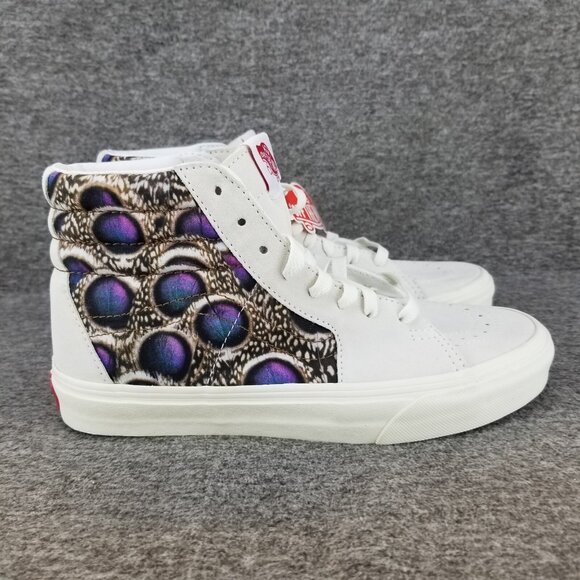 ✅ Womens 7.5 VANS Sneakers SK8-Hi National Geographic White/Animal Print Shoes - Picture 7 of 10